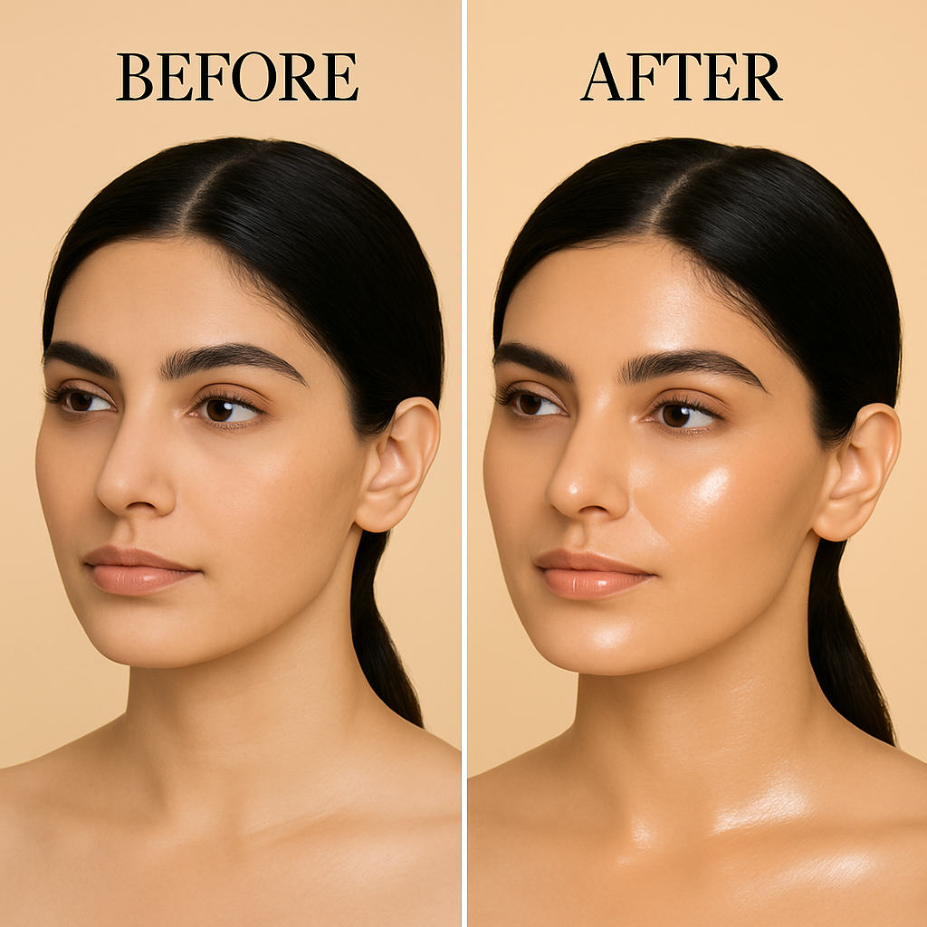 MEANT Lumi Glo Face Serum Before & After Results for Women
