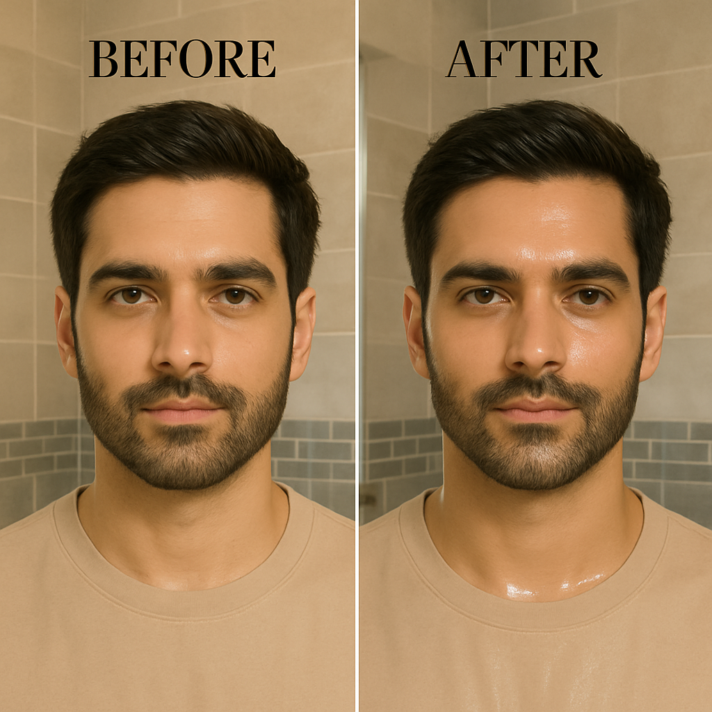 MEANT Lumi Glo Face Serum Before & After Results for Men