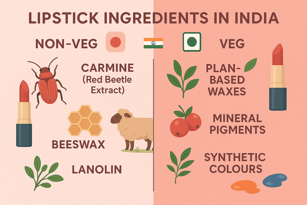 Is Lipstick Veg or Non-Veg? Truth About Lipstick Ingredients in India decoded my Meant cosmetics