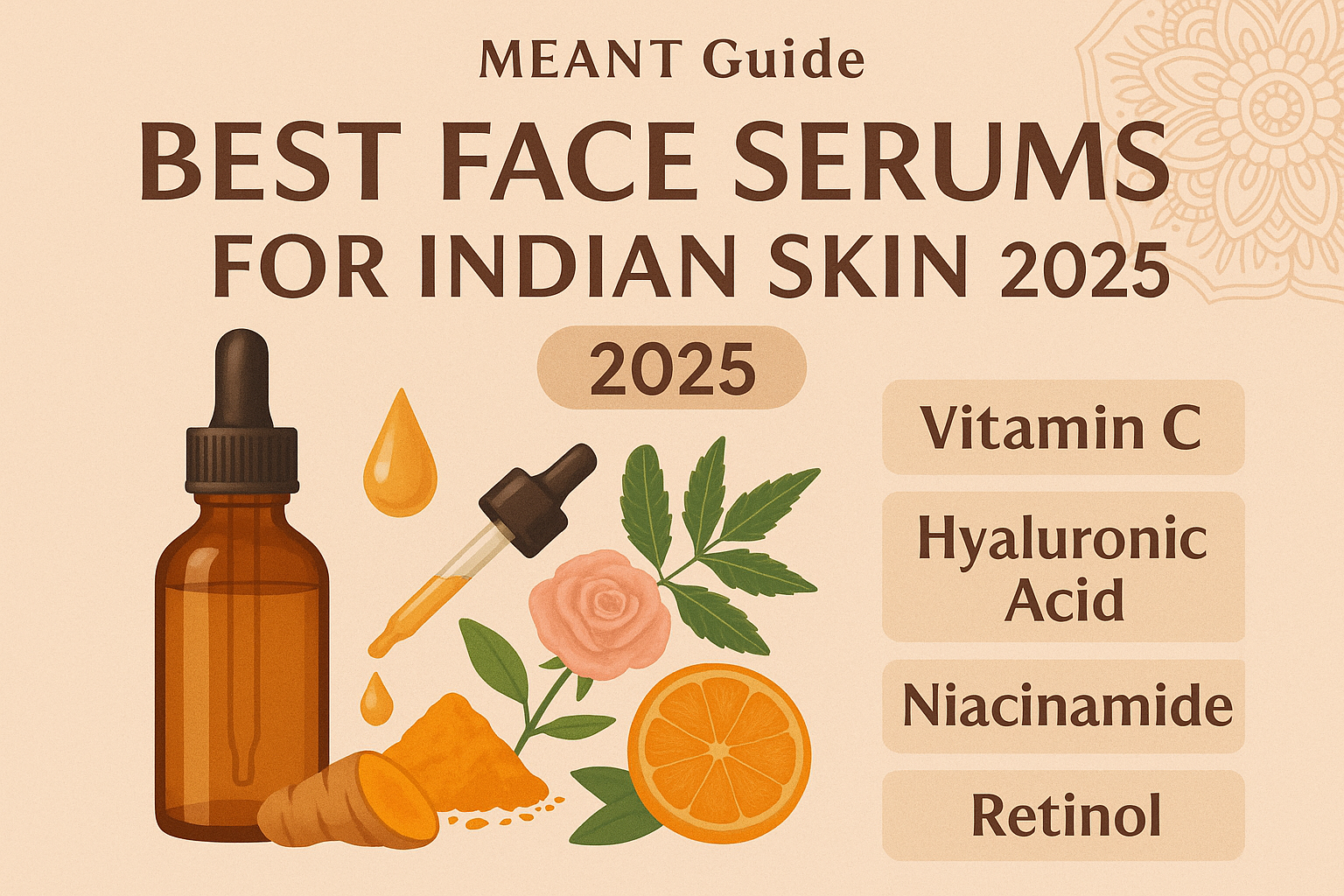 MEANT guide for best face serums for indian skin 2025