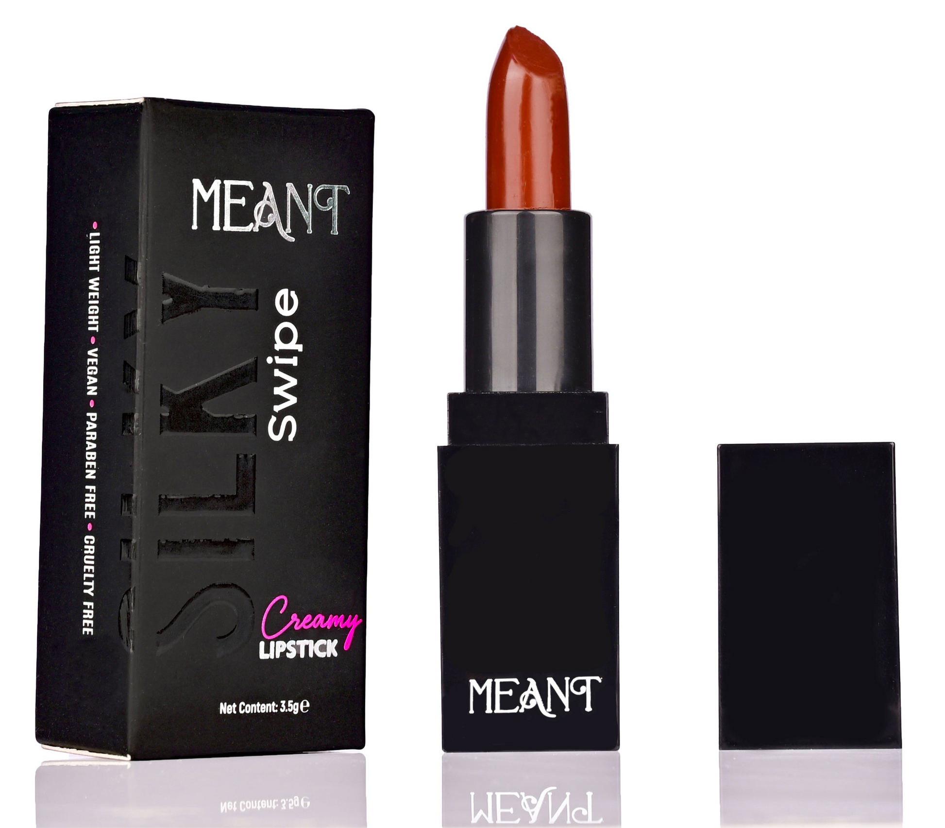 MEANT Silky Swipe Creamy Matte Lipstick Queen's Kiss Shade with its packaging 