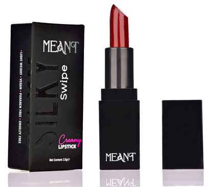 MEANT Silky Swipe Creamy Matte Lipstick Mystique Tease Shade with its packaging 