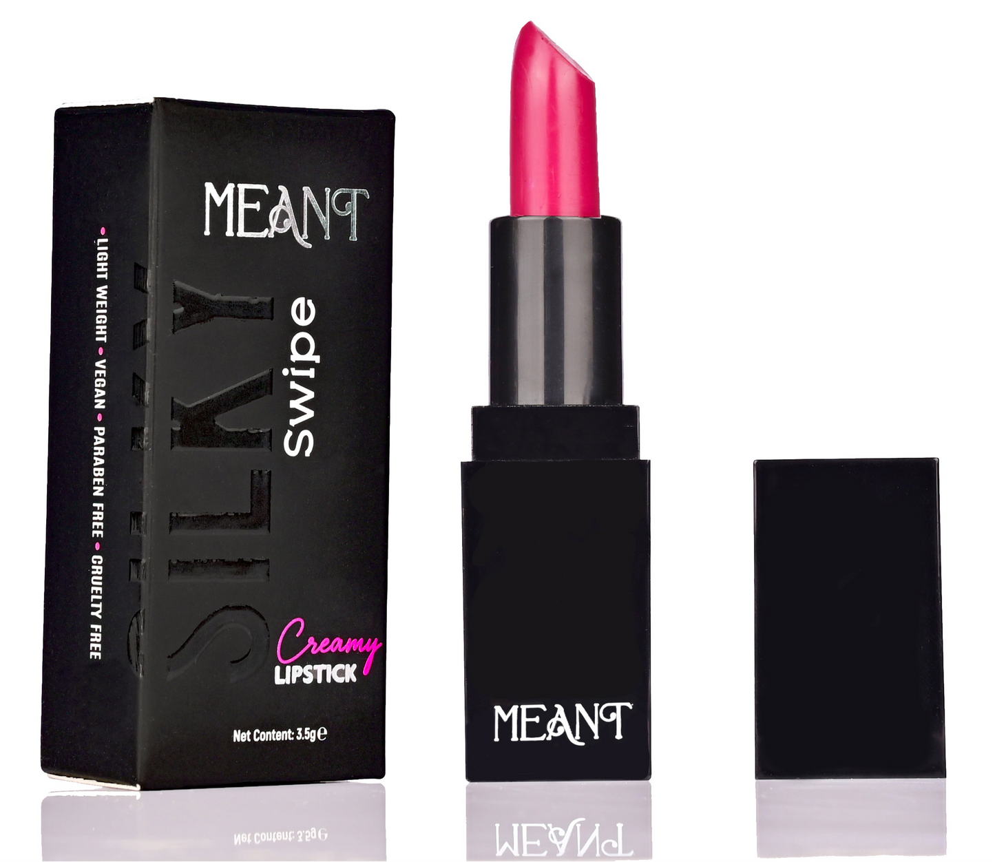 MEANT Silky Swipe Creamy Matte Lipstick Lavish Lustre Shade with its packaging 