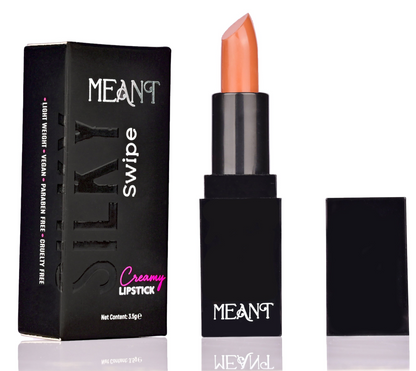MEANT Silky Swipe Creamy Matte Lipstick Bossy Butterscotch Shade with its packaging 