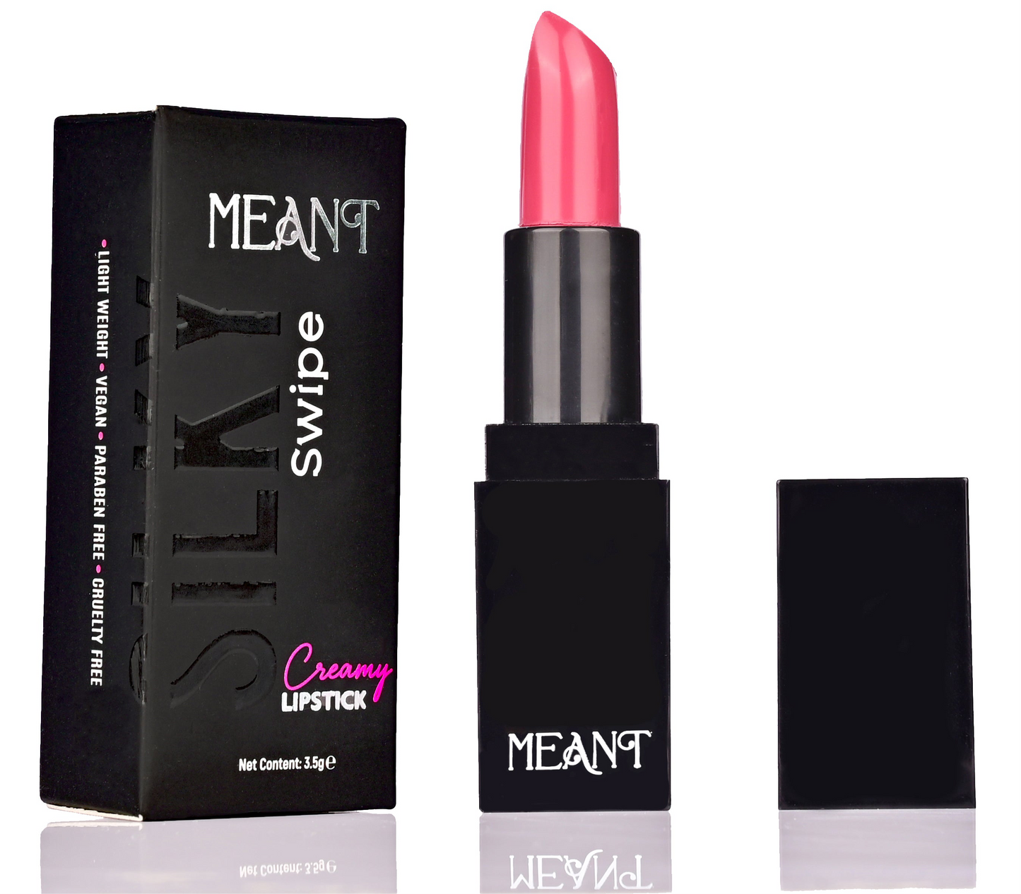 MEANT Silky Swipe Creamy Matte Lipstick Electric Blush Shade with its packaging