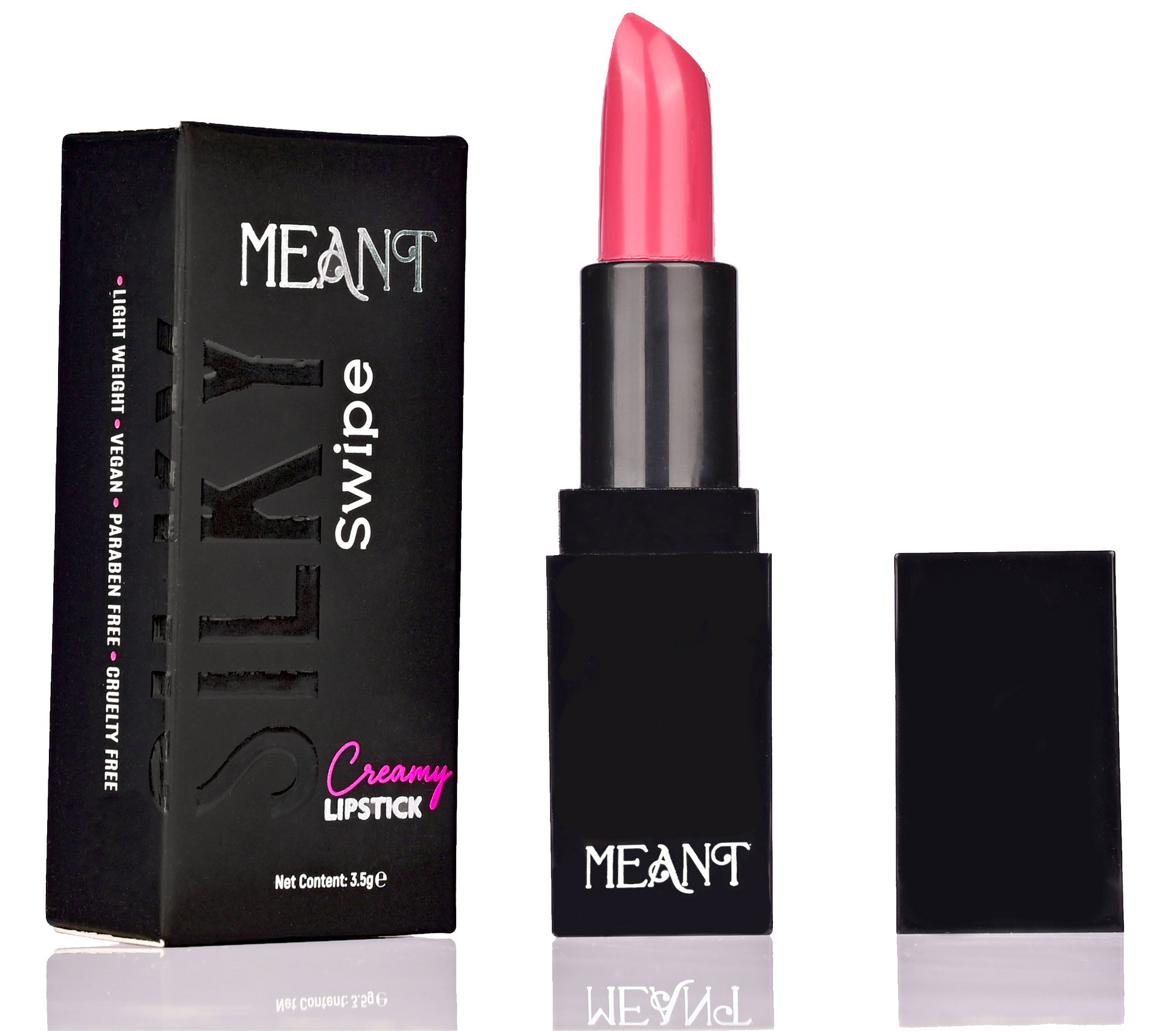MEANT Silky Swipe Creamy Matte Lipstick Electric Blush Shade with its packaging