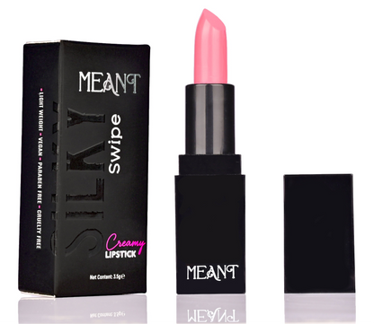 MEANT Silky Swipe Creamy Matte Lipstick Bombshell Barbie Shade with its packaging 