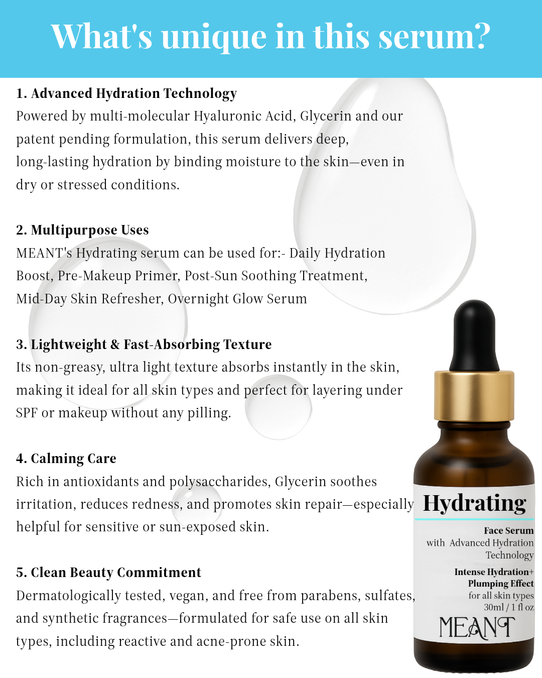 Why choose MEANT's Hydrating Face Serum with Advanced Hyaluronic Acid for Intense Hydration, answer.