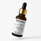 MEANT Hydrating Face Serum with Advanced Hyaluronic Acid for Intense Hydration bottle in air creative photoshoot