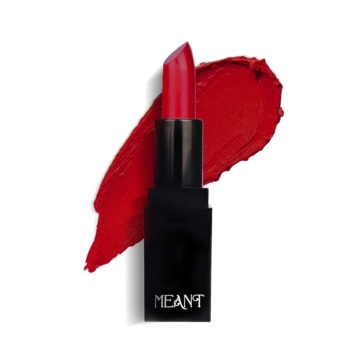 Meant Silky Swipe long lasting creamy lipstick- Intense Seduction shade swatch shot
