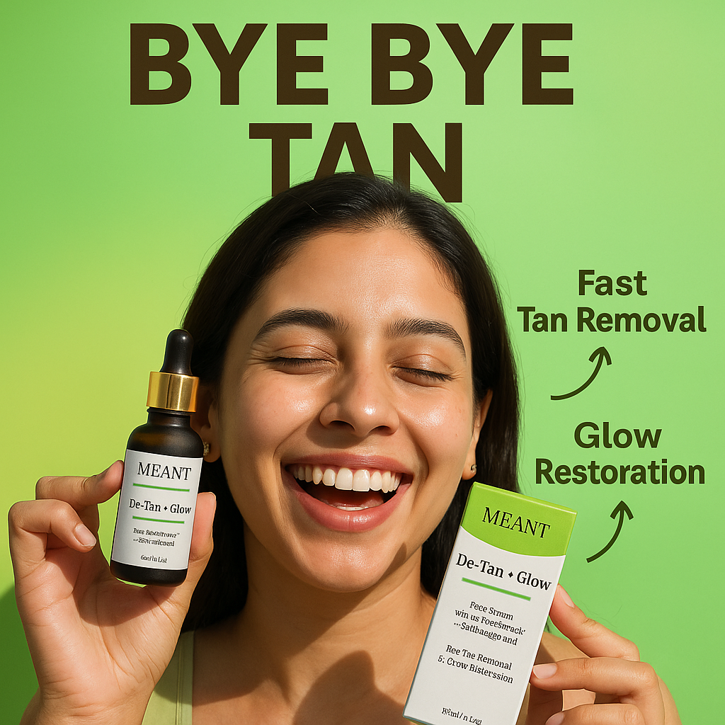 Live Skin Result of MEANT De-Tan + Glow Face Serum on Indian girl’s skin