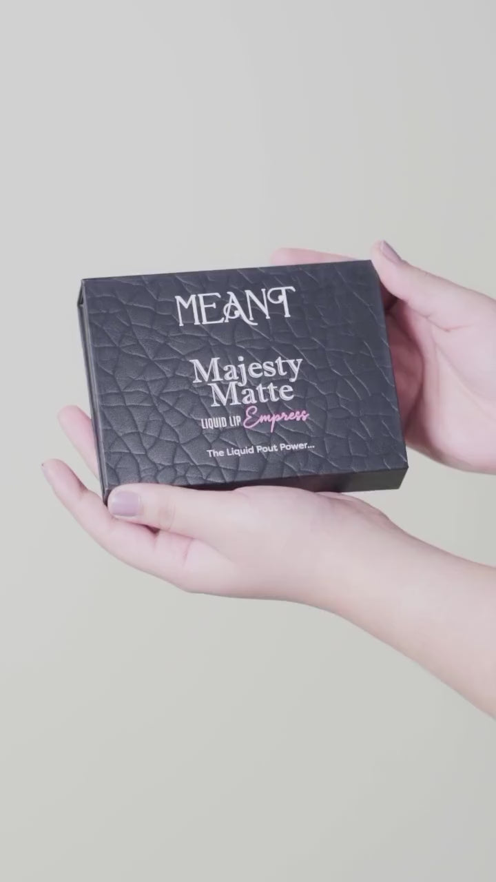 Unboxing of MEANT majesty matte liquid lipstick set night muse. best long-lasting matte lipstick combo