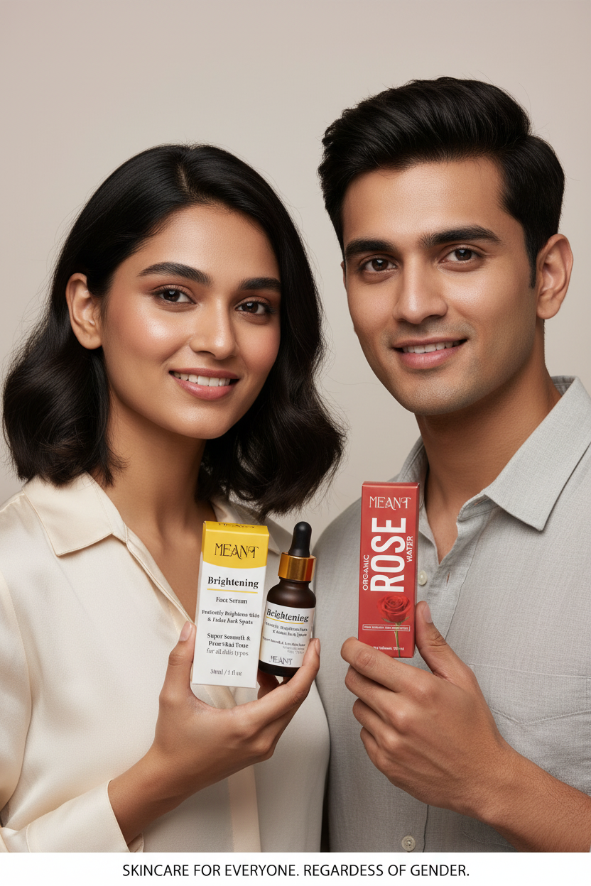 MEANT Glass Skin Glow Duo with Brightening Serum and Organic Rose Water Mist for luminous hydration